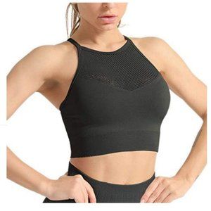 NWT Hopgo Women's Seamless Black Sports Bra